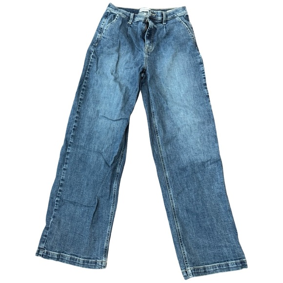 studio blue Denim - Wide Leg Blue Denim Jeans